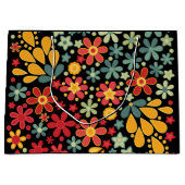 レトロ.フローラモチーフ2 ラージペーパーバッグ (正面)