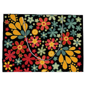 レトロ.フローラモチーフ2 ラージペーパーバッグ (裏面)