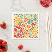 レトロ.フローラモチーフ スタンダードカクテルナプキン (インサイチュ)