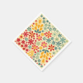 レトロ.フローラモチーフ スタンダードカクテルナプキン (角)