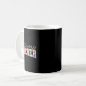 レトロ フローラル モンテッソーリ 教師 教育者 コーヒーマグカップ (正面左)