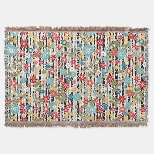 レトロ、フローラ履歴 スローブランケット (正面)