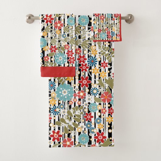 レトロ、フローラ履歴 バスタオルセット (インサイチュ)