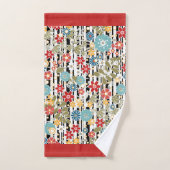 レトロ、フローラ履歴 バスタオルセット (ハンドタオル)