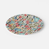 レトロ、フローラ履歴 ペーパープレート (アングル)