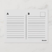 レトロ ブラウン カセット ミックス テープ グリーティング ポストカード (裏面)