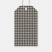 レトロ ブラック アイボリー オールド マネー ウェディング サンクス ギフトタグ (裏面)