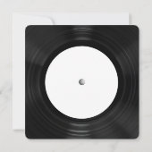 レトロ ブラック ビニール LP レコード 80歳の誕生日パーティー 招待状 (裏面)
