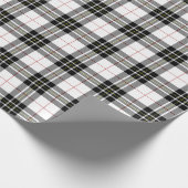 レトロ ブラック ホワイト クリスマス 新年 タルタン プライド ラッピングペーパー (角)