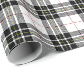 レトロ ブラック ホワイト クリスマス 新年 タルタン プライド ラッピングペーパー (ロールコーナー)