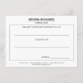 レトロ ブラック＆ホワイト パターン ゴールド ネーム ギフト 認証 (裏面)