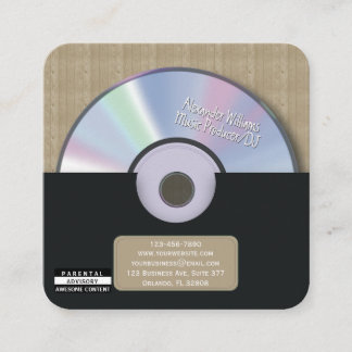 レトロ ブラック ミュージック プロデューサー CD DJ スクエア名刺