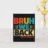 レトロ ブルーノーバック スピーチセラピスト 面白いバックトゥ カード (黄色い花)