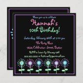 レトロ ブルームズ ご招待 招待状 (正面/裏面)