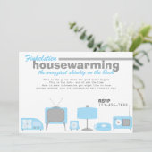 レトロ ブルー エレクトロニクス 招待状 (スタンド正面)