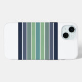 レトロ ブルー&グリーン サーフボード ストライプ Case-Mate iPhoneケース (裏面 (横))