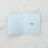 レトロ ブルー トロピカル ハワイ ハワイ マハロ! カード (内部)