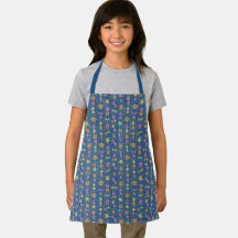 レトロ ブルー パッチワーク フラワー 子供服