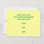 レトロ ブロックパーティー ご近所会 招待状 (裏面)