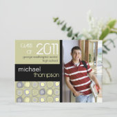 レトロ·ブロック·ガイ卒業パーティー発表 招待状 (スタンド正面)