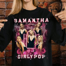レトロ・ブートレグ・ラップTシャツ ピンク ガーリー 写真追加 トレンディー