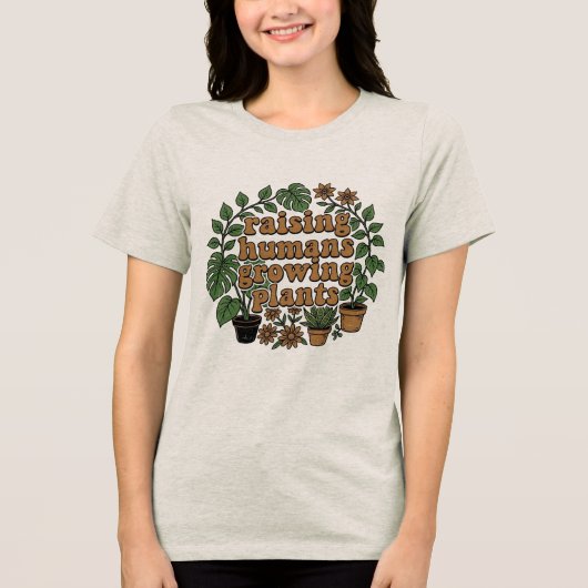 レトロ プラントマム SVG 美意識 トライブレンドＴシャツ (正面)