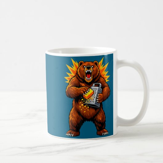 レトロ ベア チーズおろし ジョークTシャツ コーヒーマグカップ (右)