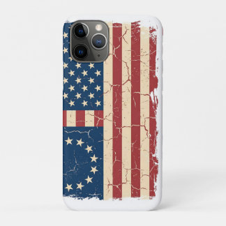 レトロ ベッツィーロス旗と50星条旗 2026年アメリカ独立250周年記念 iPhone 11 PROケース