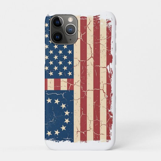 レトロ ベッツィーロス旗と50星条旗 2026年アメリカ独立250周年記念 Case-Mate iPhoneケース (裏)