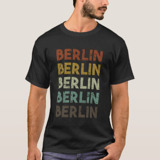 レトロ ベルリン ドイツ フレンド Tシャツ
