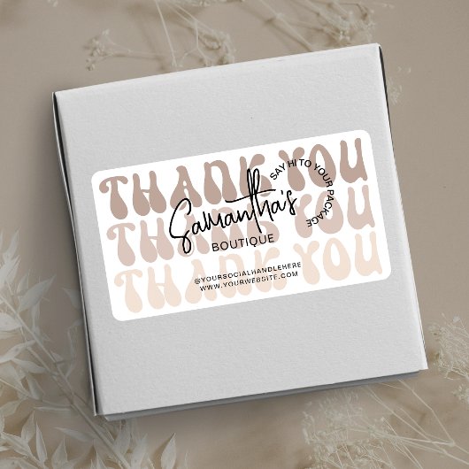 レトロ ベージュ ビジネス 購入ありがとうございます ラベル