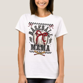 レトロ・ベースボール・ママ・ヴィンテージゲームデイ・スポーツママ・デザイン Tシャツ