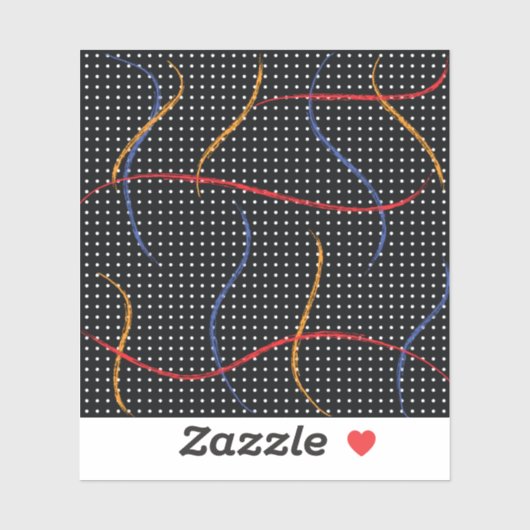 レトロ ペイント スプラッターとドット シール (シート)