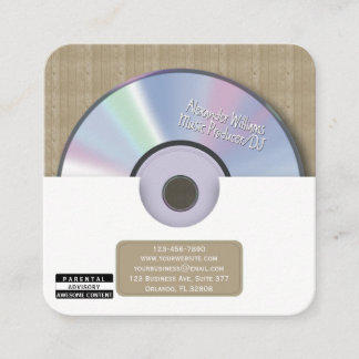 レトロ ホワイト ミュージック プロデューサー CD DJ スクエア名刺