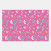 レトロ ボヘミアンフラワーガーデン 花柄 ラッピングペーパーシート (正面3)