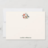 レトロ ボヘミアンフラワール ノウブー ブライズシャワー カスタム サンキューカード (正面)