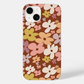 レトロ・ボヘミアン・フラワー・パワー・パターン Case-Mate iPhoneケース (裏面)