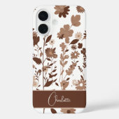 レトロ ボホ アーシー フラワー 名入れ Case-Mate iPhoneケース (裏面)