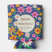 レトロ ボホ カラフル フラワー ブライダル シャワー 缶クーラー (裏面)