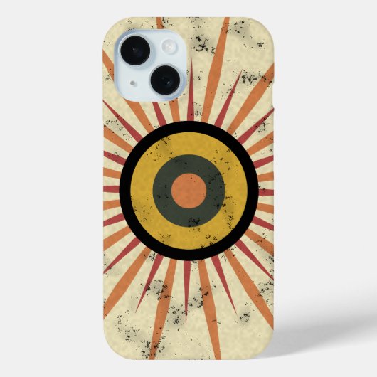 レトロ・ボホ・サンバースト柄 Case-Mate iPhoneケース (裏面)