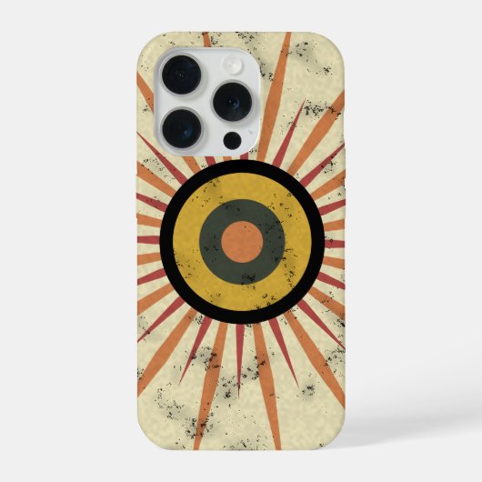 レトロ・ボホ・サンバースト柄 iPhoneケース (裏面)