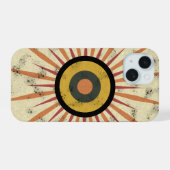 レトロ・ボホ・サンバースト柄 iPhone 15ケース (裏面横)