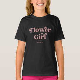 レトロ・ボホ・ダスティローズのタイポグラフィ | フラワーガール Tシャツ