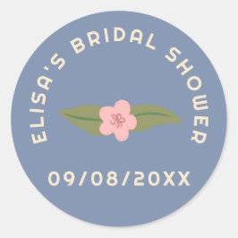 レトロ ボホ ファン フローラル オーダーメイド ブライズシャワー ラウンドシール