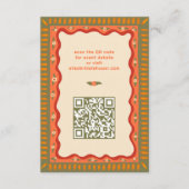 レトロ ボホ ファン 手作り オーダーメイド ブライズシャワー エンクロージャーカード (正面)