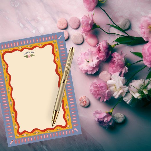 レトロ ボホ ファン 手作り オーダーメイド ブライズシャワー サンキューカード