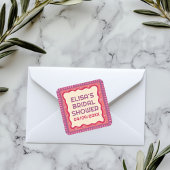 レトロ ボホ ファン 手作り オーダーメイド ブライズシャワー スクエアシール