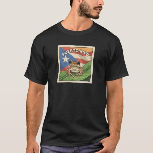 レトロ・ボリクア・プライドポスター Tシャツ (正面)