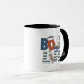 レトロ ボート ライフ タイポグラフィ マリーン ナウチカル セーラー マグカップ (正面右)