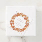 レトロ ボーホー オレンジ フラワーブライダルシャワー サンクス フェイバータグ (インサイチュ)